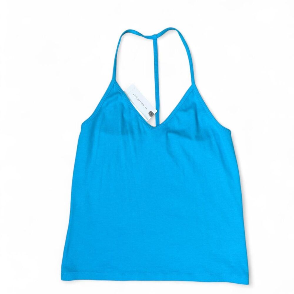 t.la Anthropologie Turquoise Blue T-back Racerback Tank Top NWT Size S
